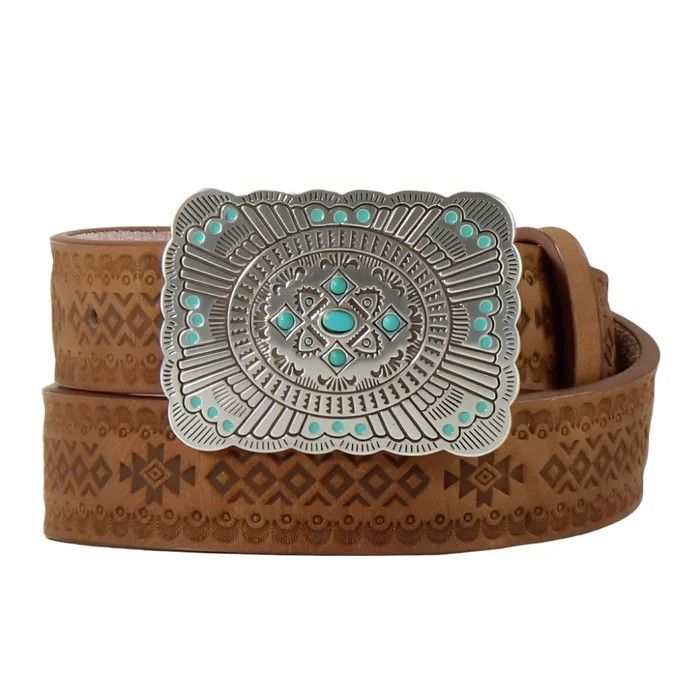 ANGEL RANCH KIDS' SOUTHWESTERN BELT - BROWN