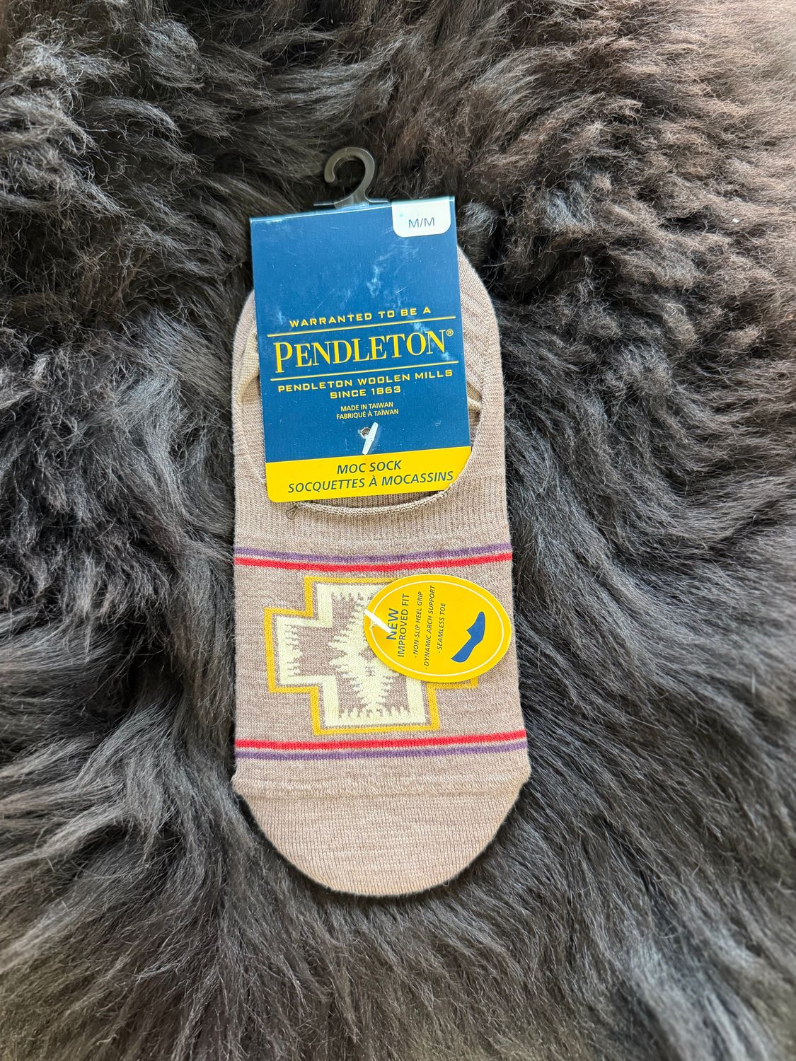 PENDELTON NO SHOW SOCK, COLOR: TAUPE