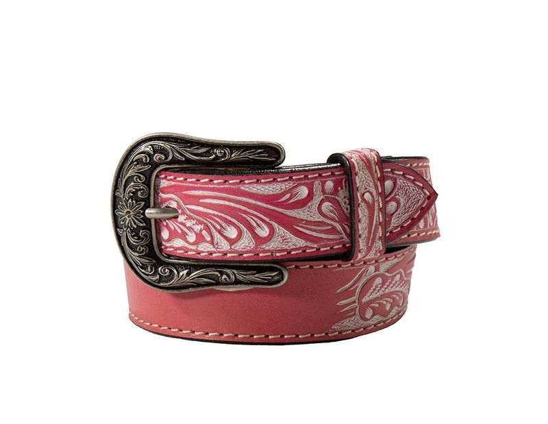 ANGEL RANCH GIRLS' BELT - PINK TOOLING