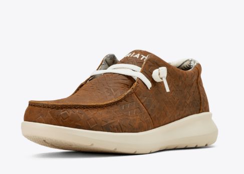 ARIAT MEN'S BLANKET EMBOSS HILO SHOE - MAHAGONY ARIAT MEN'S BLANKET EMBOSS HILO SHOE - MAHAGONY