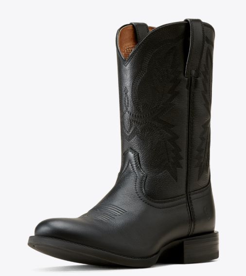 ARIAT MEN'S ROUND TOE SPORTS STRATTEN BOOT - BLACK