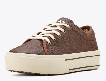 ARIAT WOMEN'S SKYLAR SHOE - BROWN FLORAL EMBOSS