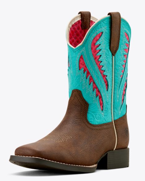 ARIAT GIRLS' VENTTEK BOOT - TURQUOISE TOP