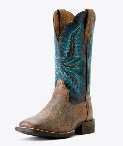 ARIAT MEN'S BRUSH CREEK BOOT - STONE/ROYAL NAVY