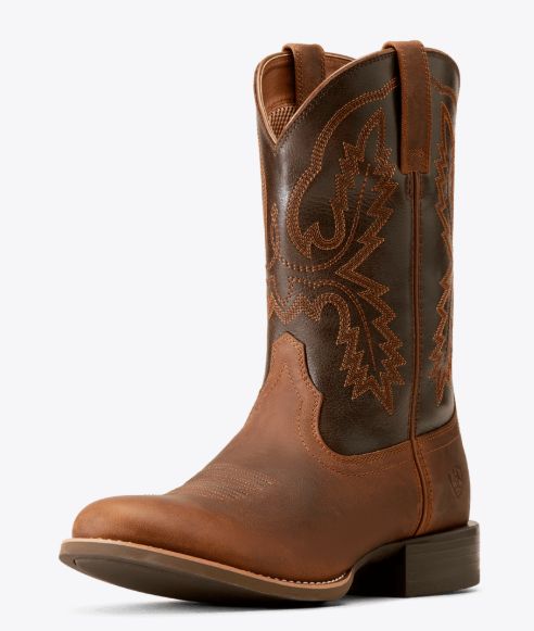 ARIAT MEN'S ROUND TOE SPORTS STRATTEN BOOT - SORREL CRUNCH