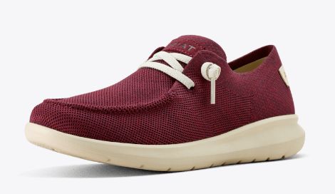 ARIAT WOMEN'S HILO KNIT SHOE - HEATHERED BURGUNDY