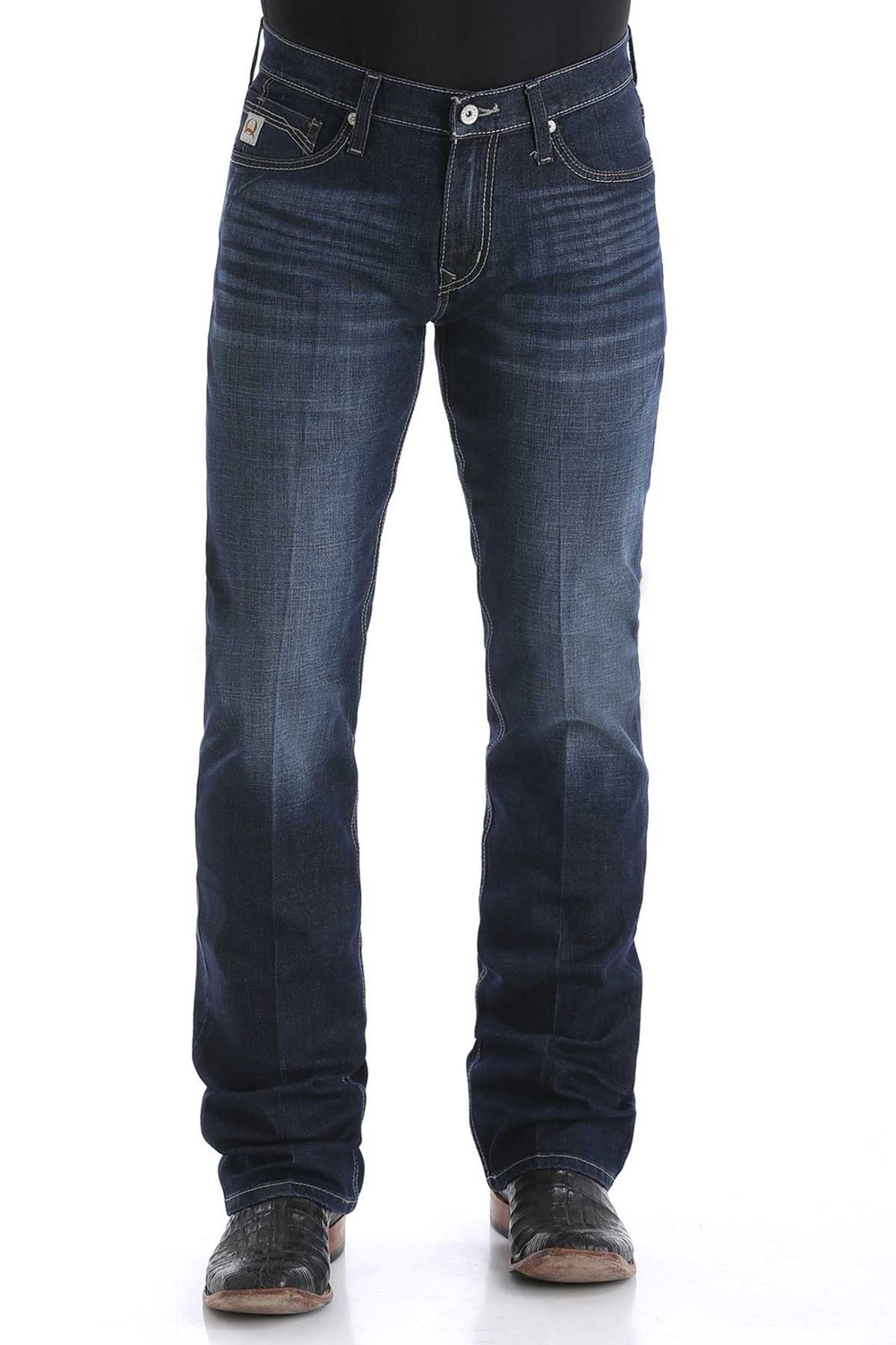 CINCH MEN'S IAN SLIM FIT/BOOT CUT PERFORMANCE JEAN - DARK STONEWASH