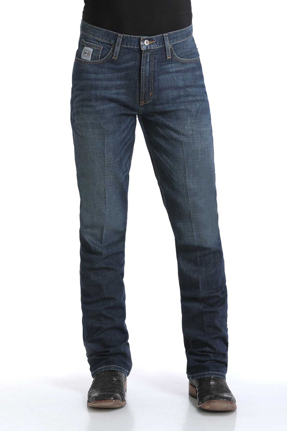 CINCH MEN'S SILVER LABEL SLIM FIT JEAN - DARK STONEWASH
