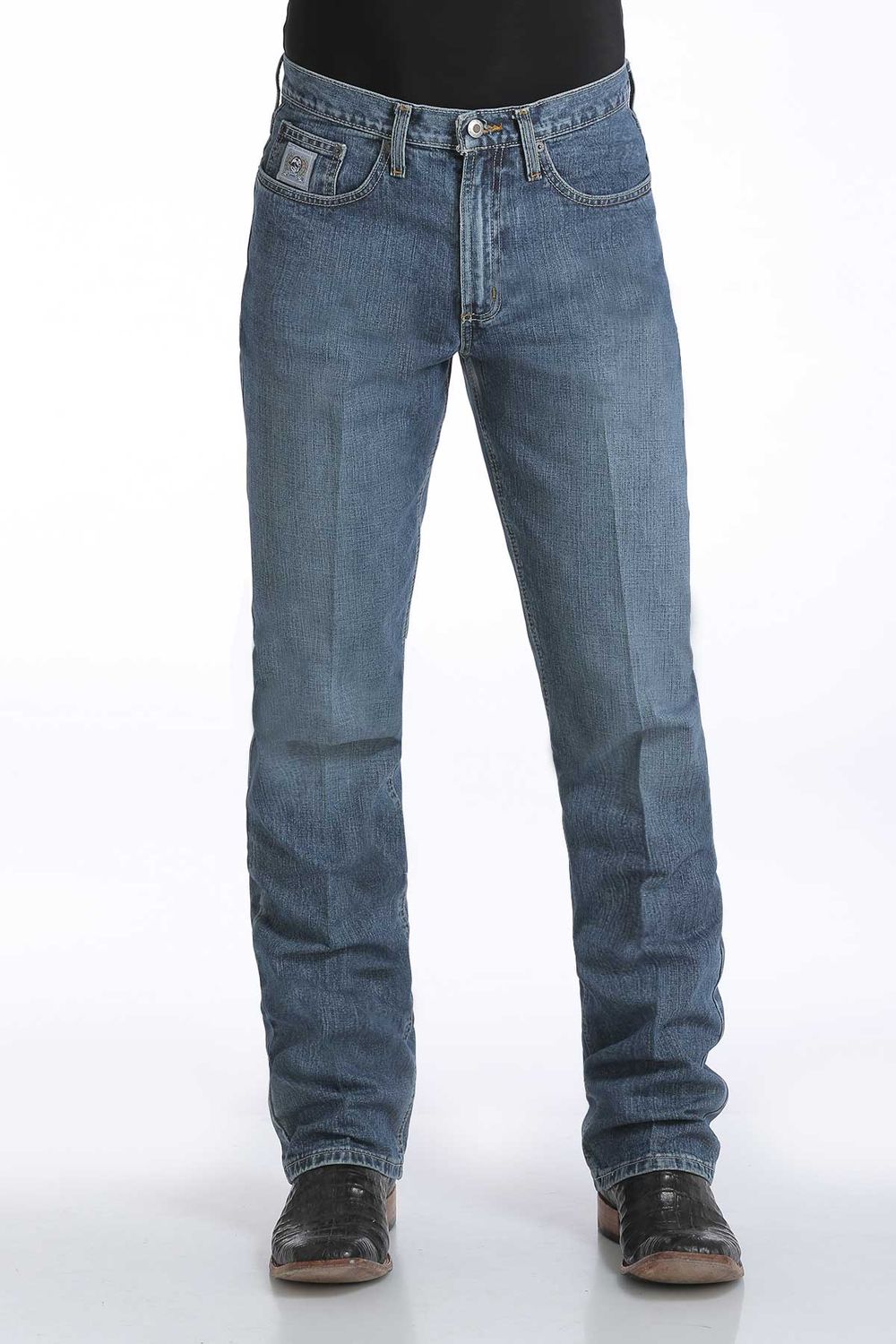 CINCH MEN'S SILVER LABEL SLIM FIT JEAN - MEDIUM STONE INDIGO