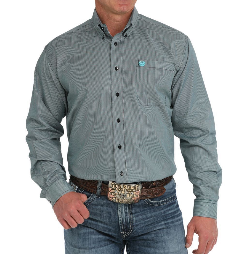 CINCH MEN'S TENCEL LONG SLEEVE BUTTON SHIRT - BLACK