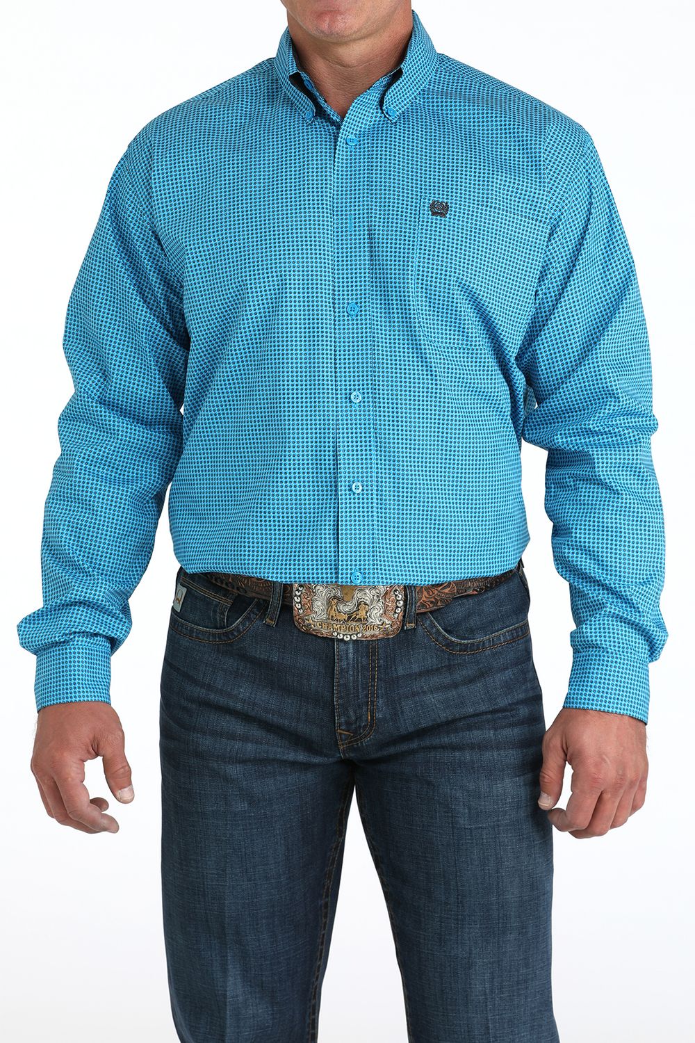 CINCH MEN'S LONG SLEEVE BUTTON SHIRT - BLUE