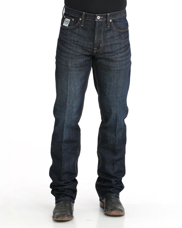 CINCH MEN'S WHITE LABEL RELAXED MID RISE STRAIGHT LEG RIGID JEAN - DARK WASH
