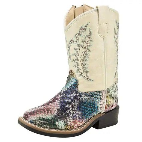 OLD WEST INFANT SNAKE PRINT BOOT