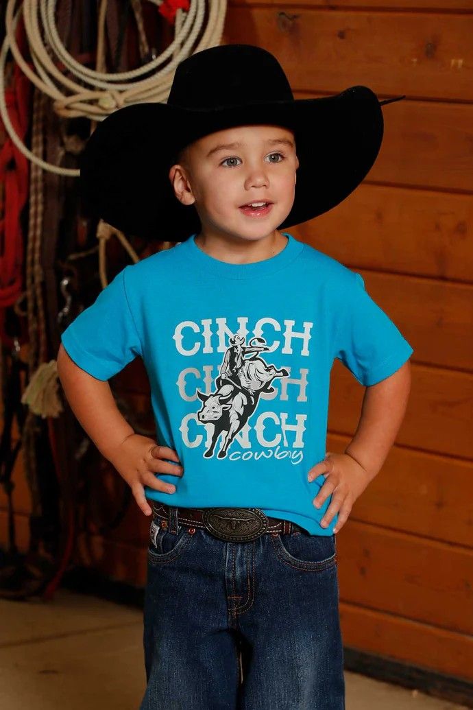 CINCH TODDLER BOYS' GRAPHIC TEE - TEAL