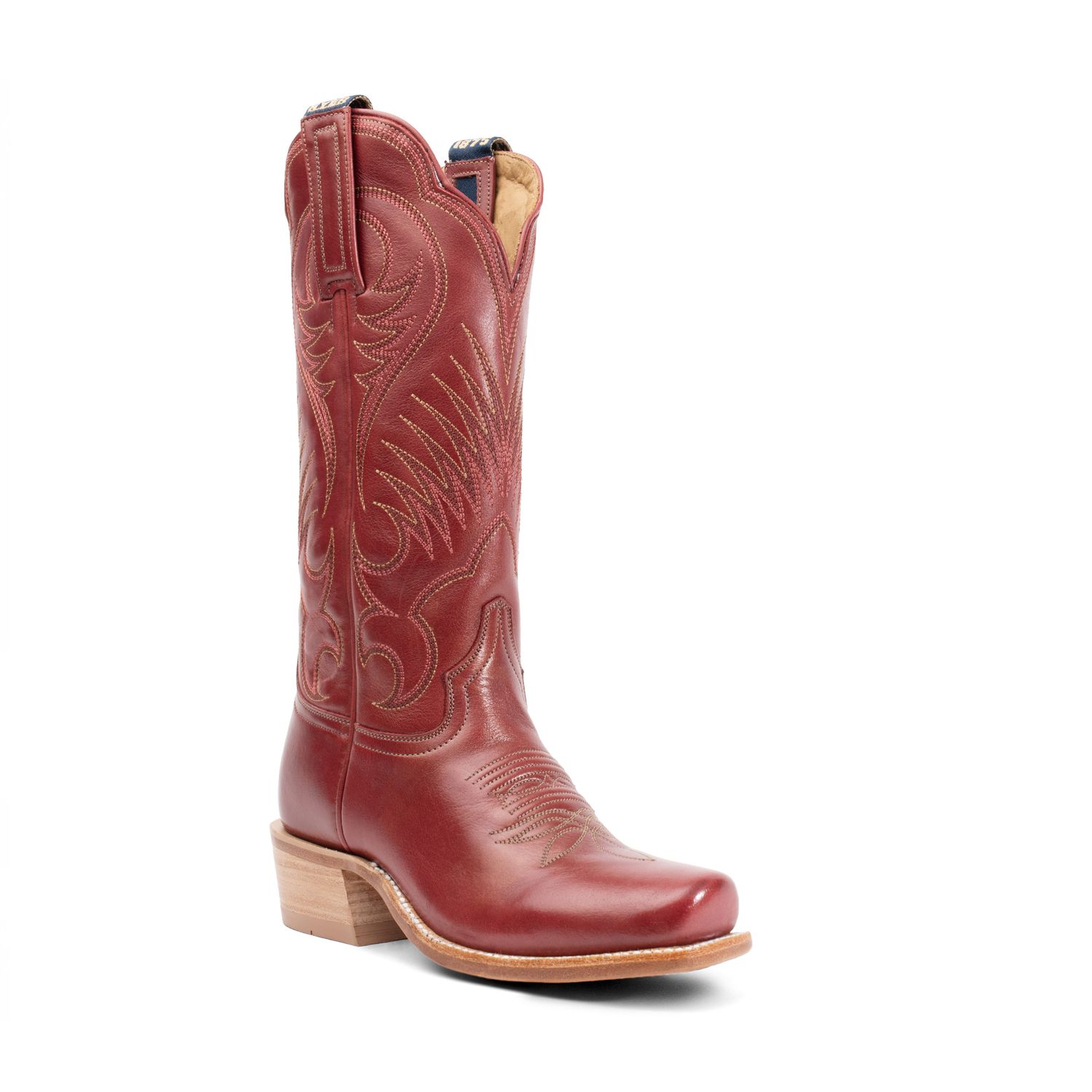 HYER WOMEN'S LEAWOOD CUTTER TOE BOOT - RED COWHIDE