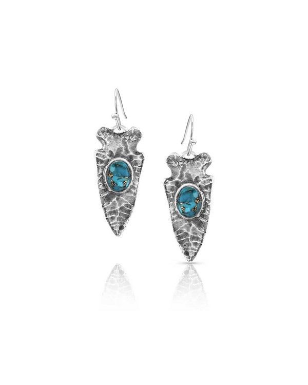 MONTANA SILVERSMITHS DRIVING TURQUOISE ARROWHEAD EARRINGS