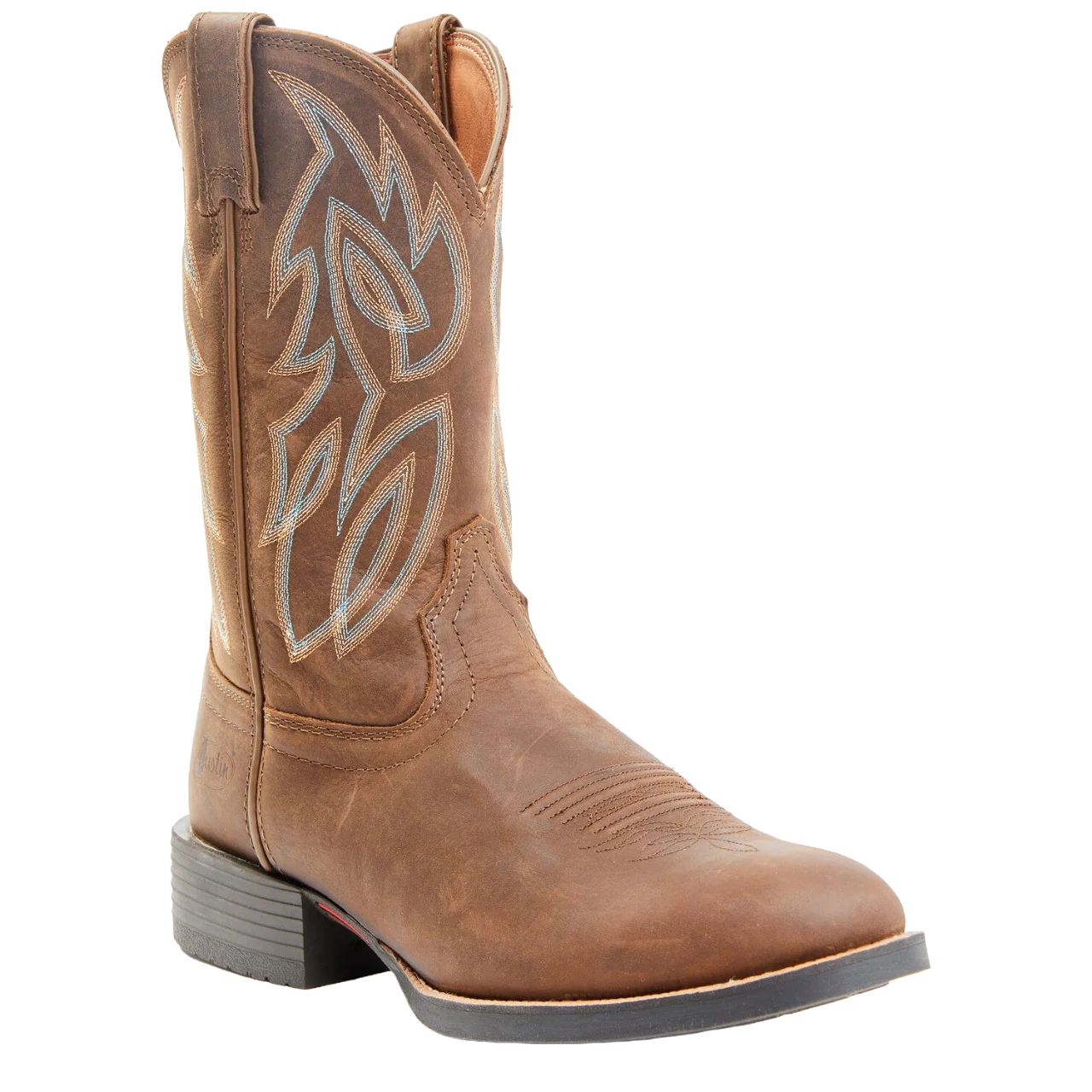 JUSTIN MEN'S RENDON COWHIDE BOOT - PECAN