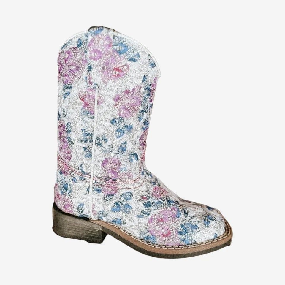 OLD WEST GIRLS' FLORAL SPARKLE BOOT