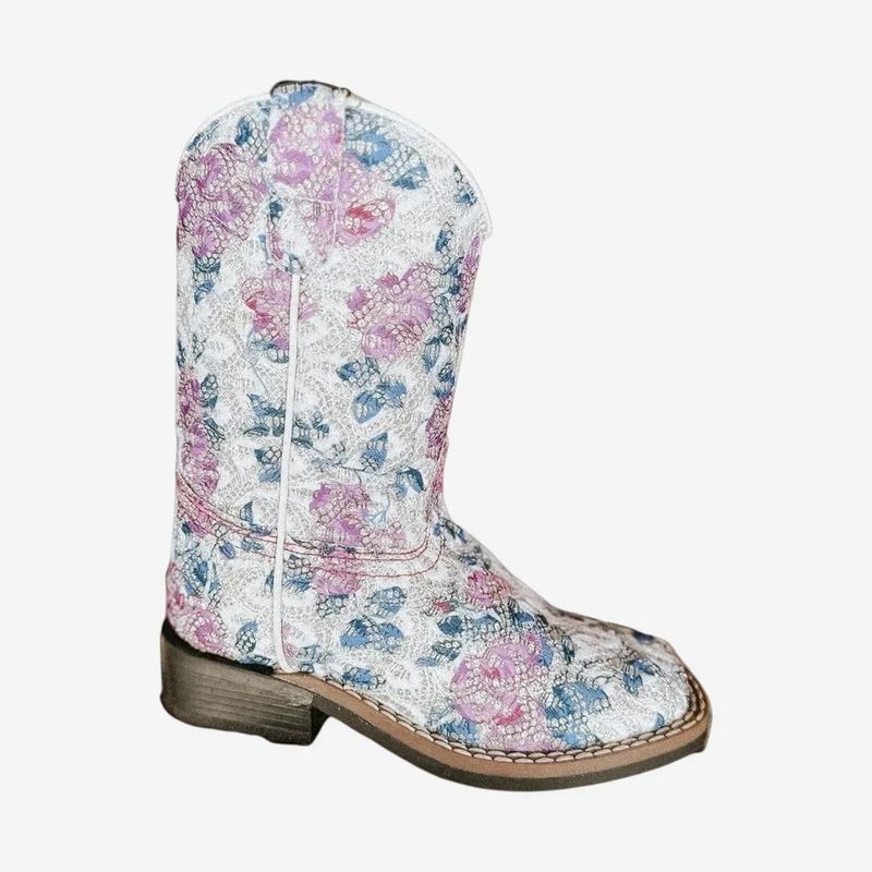 OLD WEST GIRLS' FLORAL SPARKLE BOOT