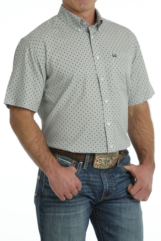CINCH MEN'S ARENA FLEX SHORT SLEEVE SHIRT - GRAY