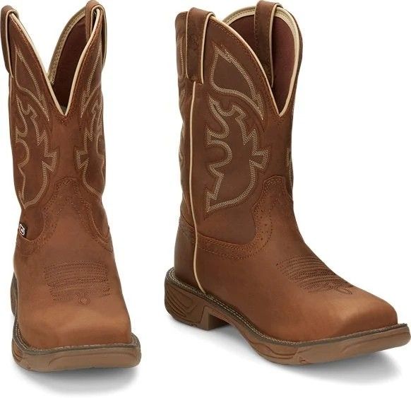 JUSTIN MEN'S WATERPROOF BOOT - RUSTIC TAN