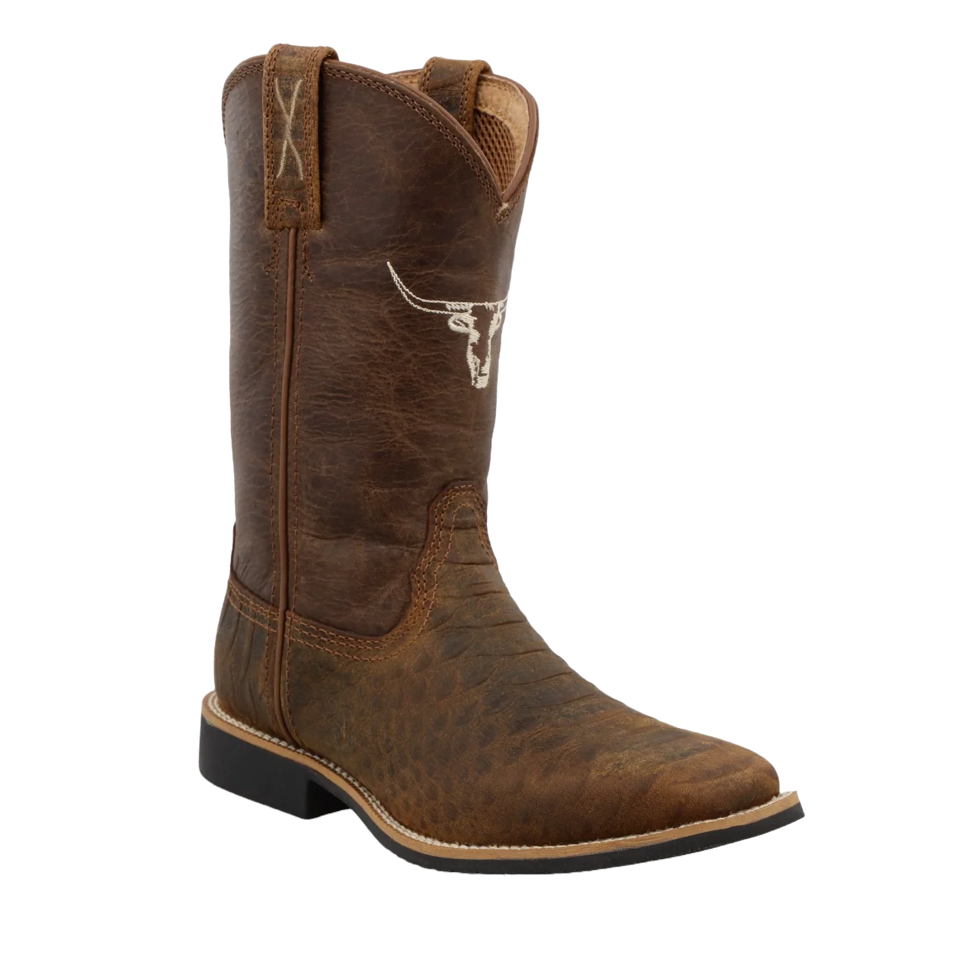 TWISTED X KIDS' TOP HAND BOOT - TAN/CHOCOLATE