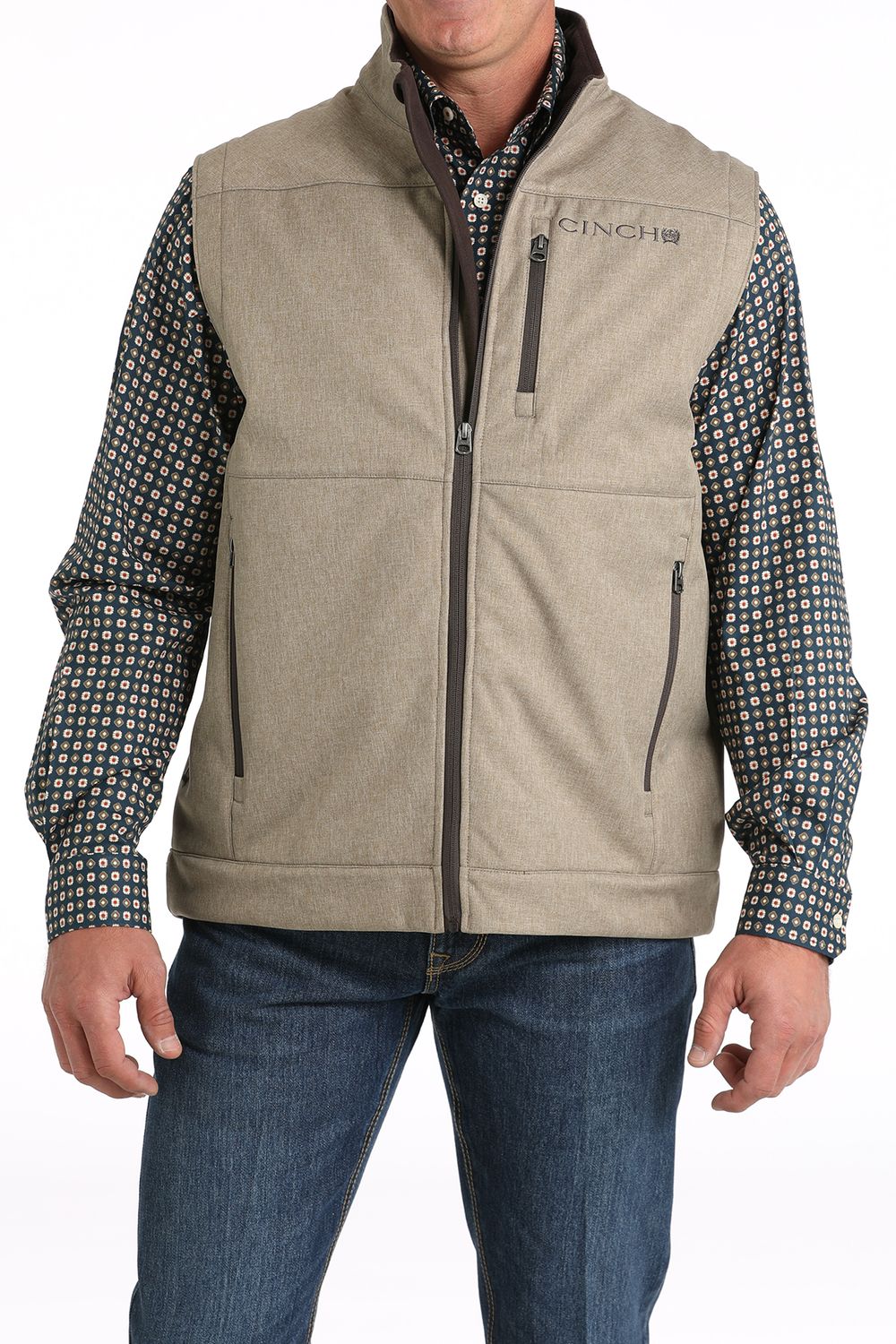 CINCH MEN'S CC BONDED VEST - STONE