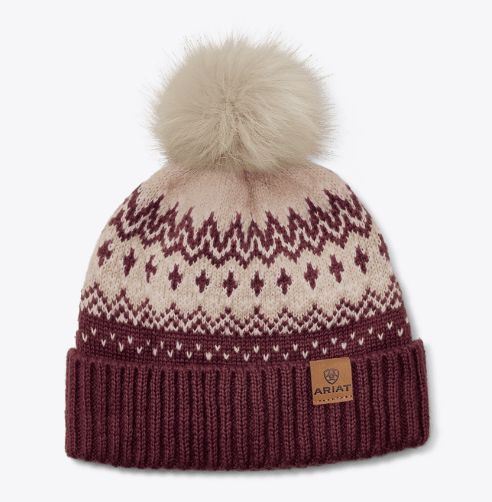 ARIAT WOMEN'S HANSFORD BEANIE - BURGUNDY