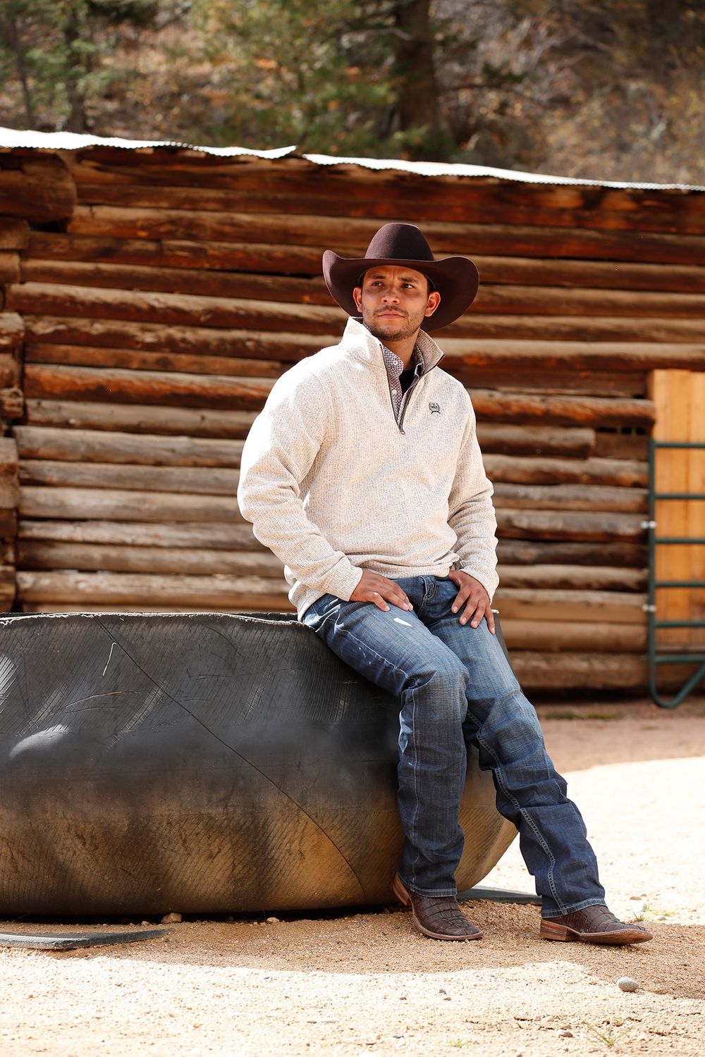 CINCH MEN'S 1/4 ZIP SWEATER - STONE