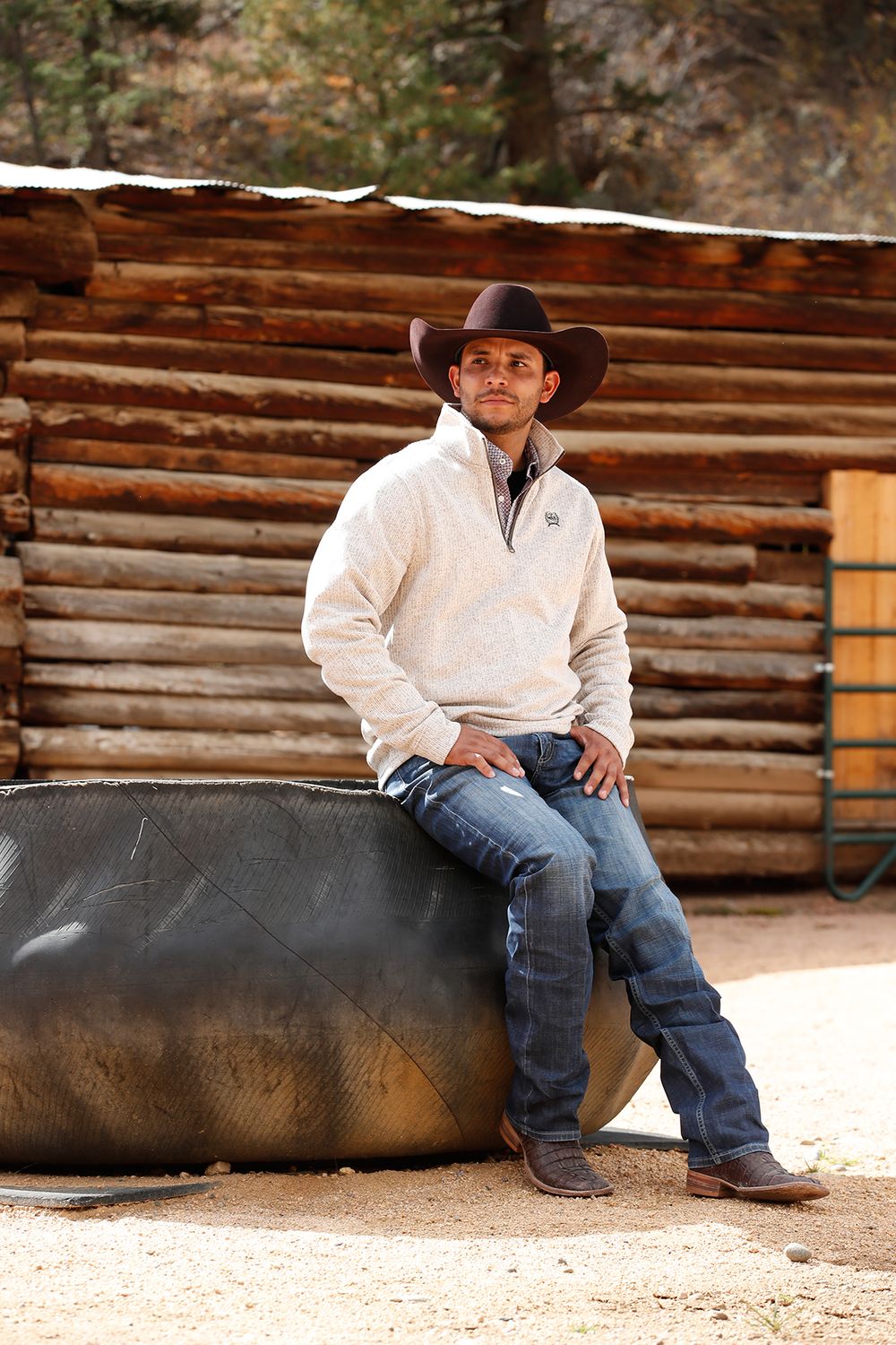 CINCH MEN'S 1/4 ZIP SWEATER - STONE