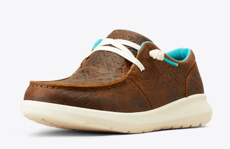 ARIAT WOMEN'S HILO SHOE - BROWN BLANKET EMBOSS