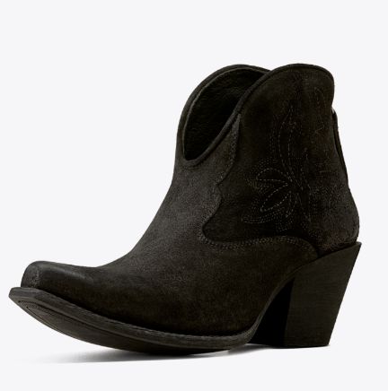 ARIAT WOMEN'S LAYLA DISTRESSED SUEDE BOOTIE - BLACK ARIAT WOMEN'S LAYLA DISTRESSED SUEDE BOOTIE - BLACK