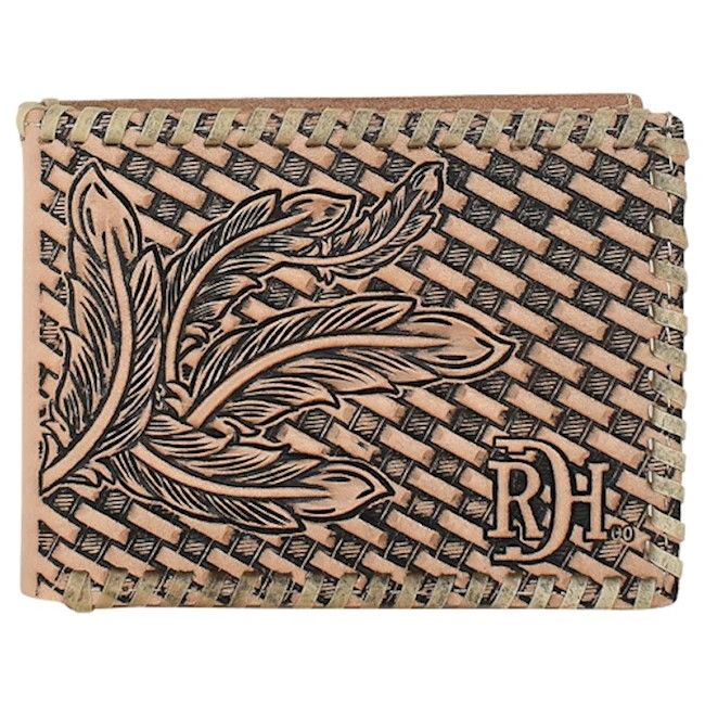 RED DIRT HAT CO. MEN'S BASKETWEAVE TOOLING BIFOLD WALLET