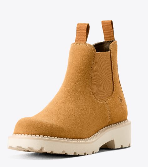 ARIAT WOMEN'S SUEDE FATBABY CHELSEA BOOT - WHEAT