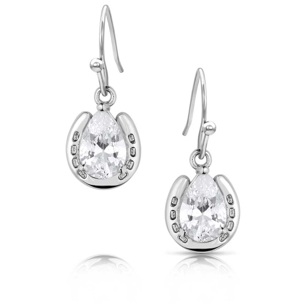 MONTANA SILVERSMITHS LUCKY TROT CRYSTAL EARRINGS