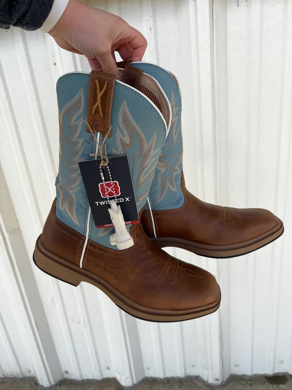 TWISTED X MEN'S ULTRALITE BOOT - GINGER/SKY BLUE