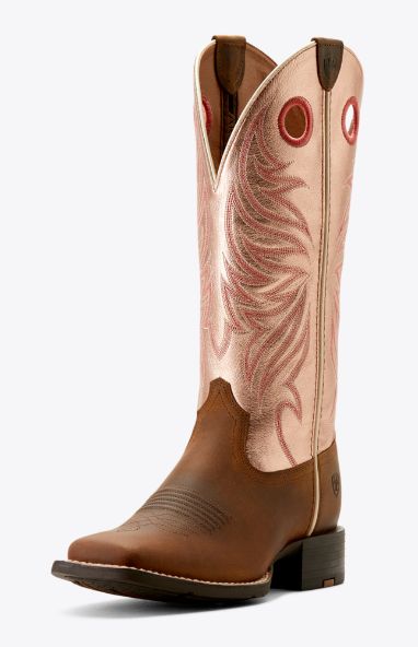 ARIAT WOMEN'S ROUND UP RYDER - BROWN/GOLDEN PINK
