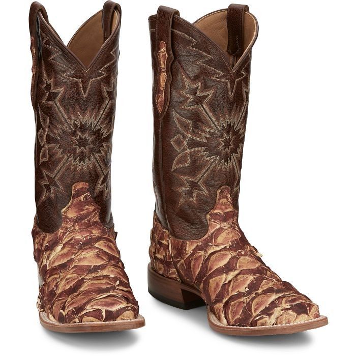 TONY LAMA MEN'S LEON PIRARUCU BOOT - COGNAC TONY LAMA MEN'S LEON PIRARUCU BOOT - COGNAC
