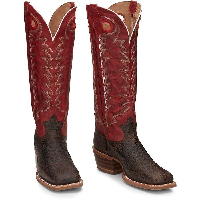 TONY LAMA MEN'S ROSSTON BROWN PRINT 16" BOOT