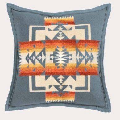 PENDLETON DECORATIVE PILLOW, COLOR: SLATE, STYLE: CHIEF JOSEPH
