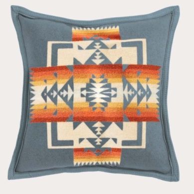 PENDLETON DECORATIVE PILLOW, COLOR: SLATE, STYLE: CHIEF JOSEPH