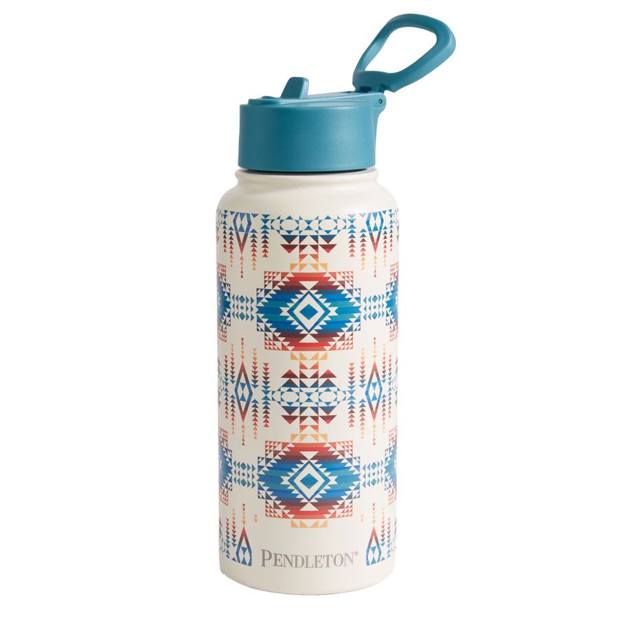 PENDLETON PILOT ROCK 34OZ INSULATED WATER BOTTLE, COLOR: PILOT ROCK IVORY