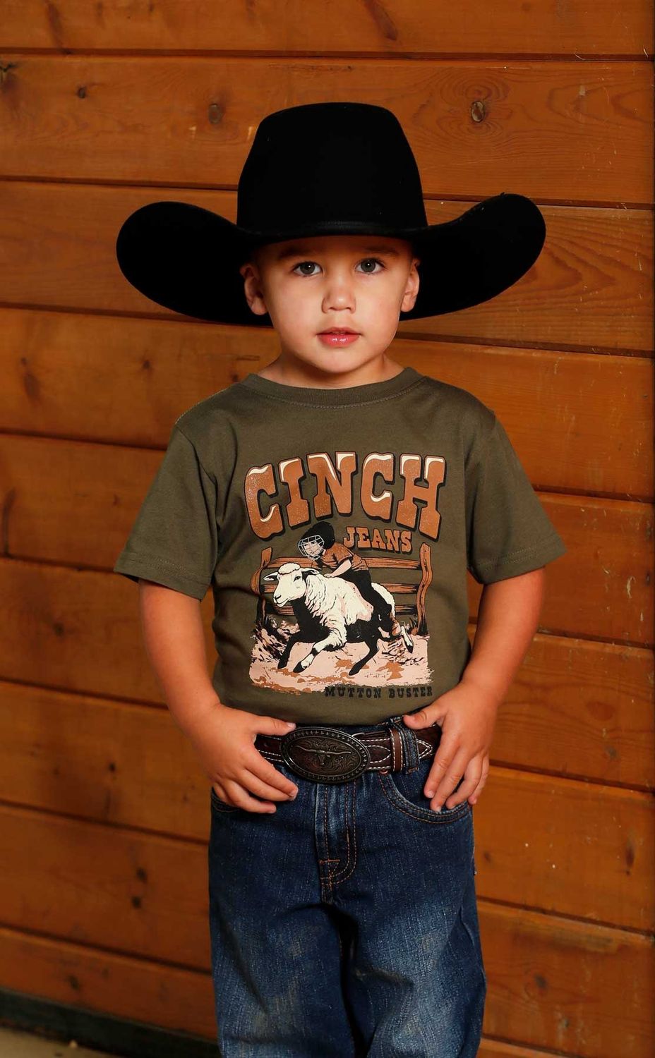 CINCH BOYS' SHORT SLEEVE TEE - OLIVE