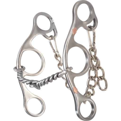 SHERRY CERVI DIAMOND SHANK GAG BARREL BIT WITH TWISTED WIRE