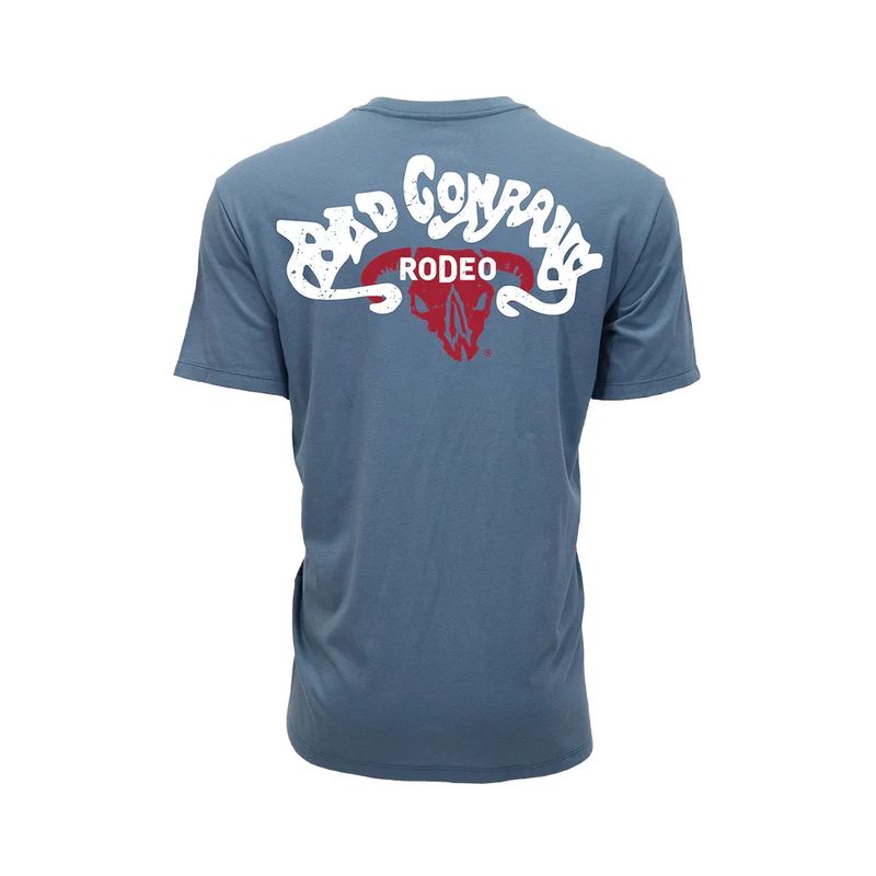 HOOEY MEN'S BAD COMPANY RODEO CREW NECK LOGO TEE - DARK DENIM