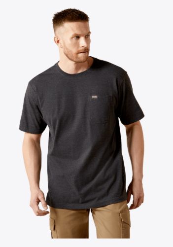 ARIAT MEN'S REBAR COTTON STRONG STANDARD POCKET TEE