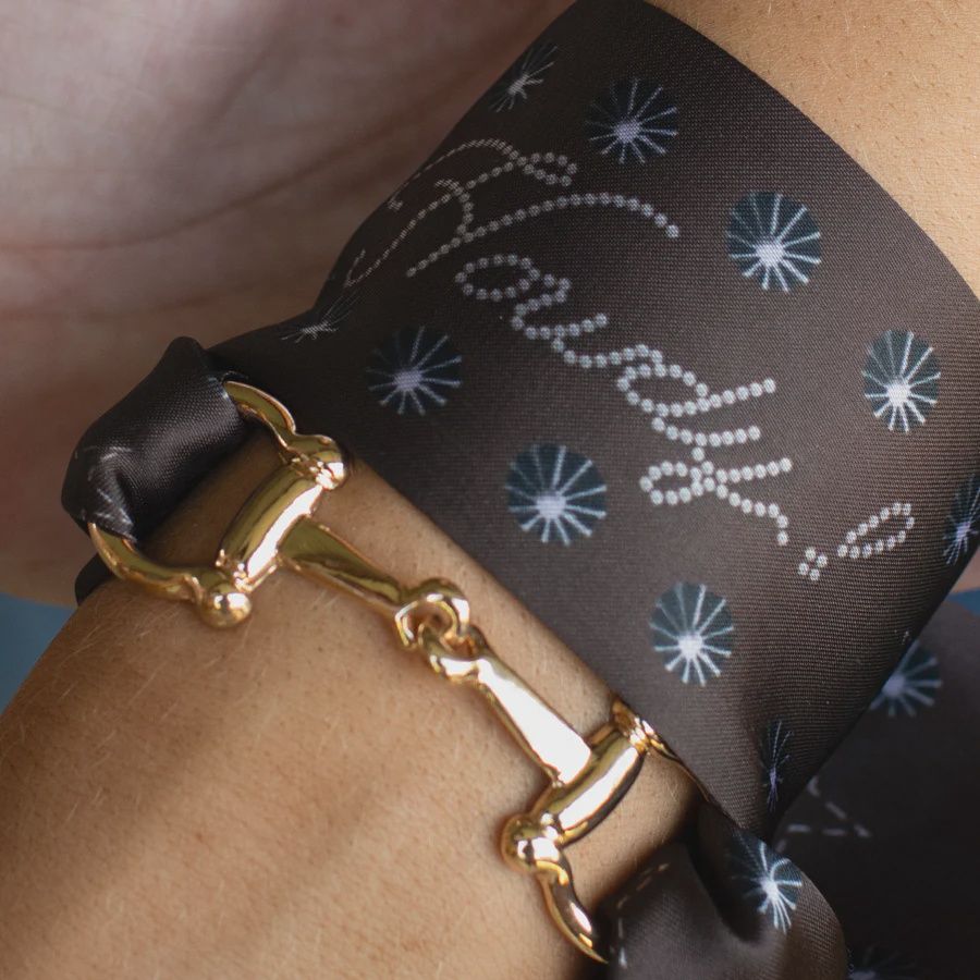 FRINGE SCARVES SNAFFLE BIT ACCESSORY, COLOR: GOLD