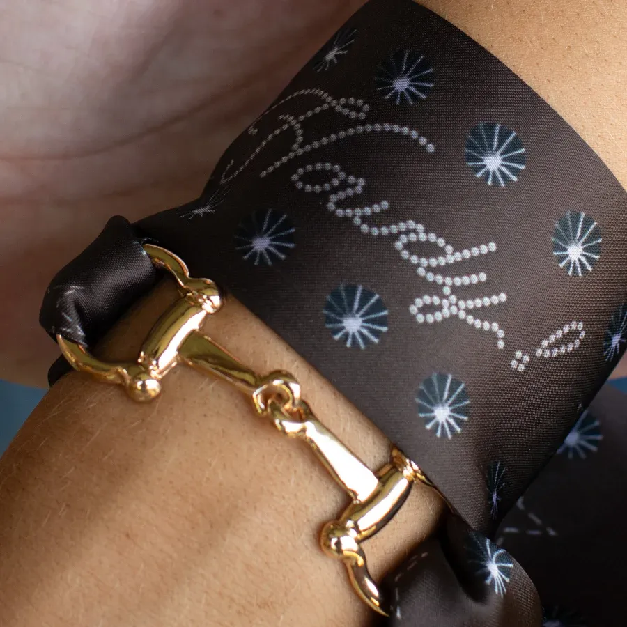 FRINGE SCARVES SNAFFLE BIT ACCESSORY, COLOR: GOLD