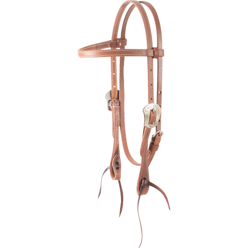 BROWBAND HARNESS HEADSTALL WITH LARAMIE BUCKLE LATIGO TIES
