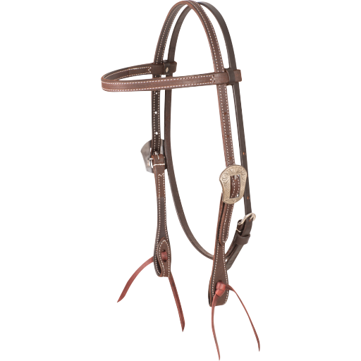 BROWBAND HEADSTALL WITH LARAMIE BUCKLE LATIGO TIES